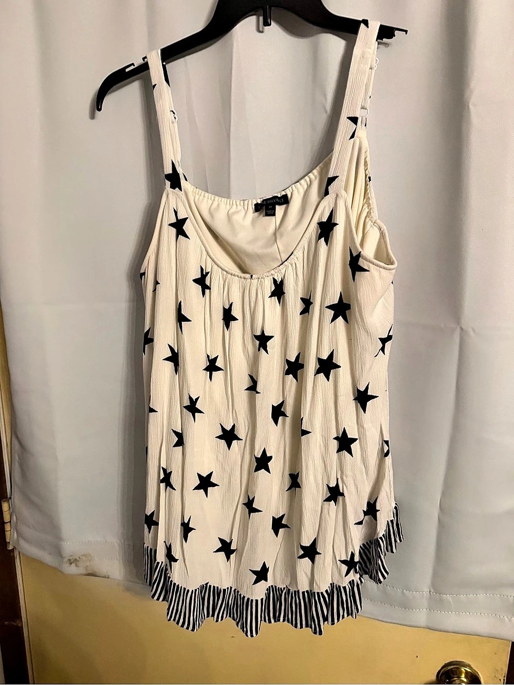 Free People Super Star Tank Cream & Black